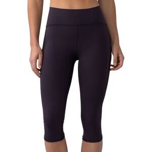 Lululemon Sun Setter Crop 17" Boysenberry Women's Sz 4 Excellent Used Condition